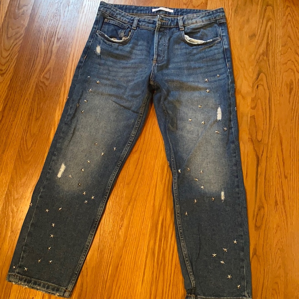 Zara studded jeans